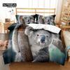 Комплект постельного белья с милым медведем коала, модный комплект постельного белья, мягкий, удобный, дышащий, для декора спальни и гостевой комнаты