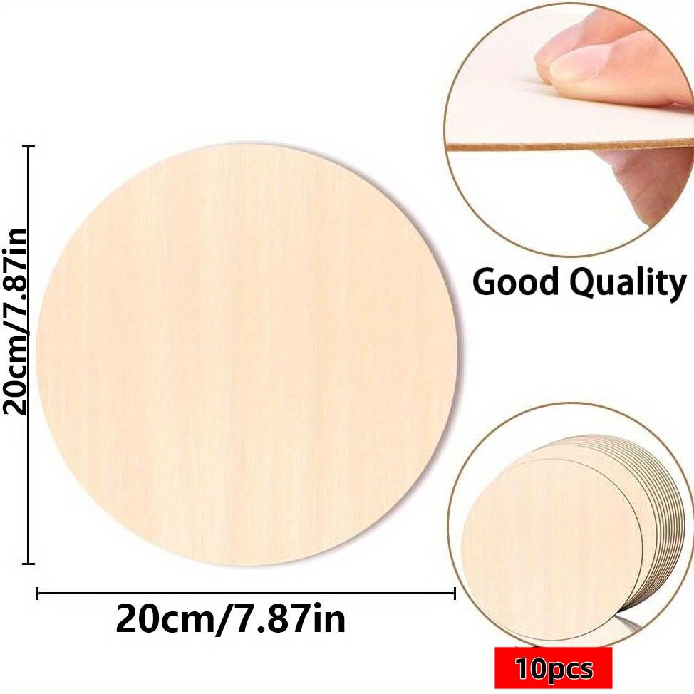 10-50Pcs Round Wood Pieces Wood Circles Blank Plaque for DIY Craft Pyrography Projects Games Scrapbooking Building Model