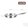 304 Stainless Steel Frying Pan Non Stick Pan Fried Steak Pot Uncoated Wok Kitchen Cookware for Gas Stove and Induction Cooker