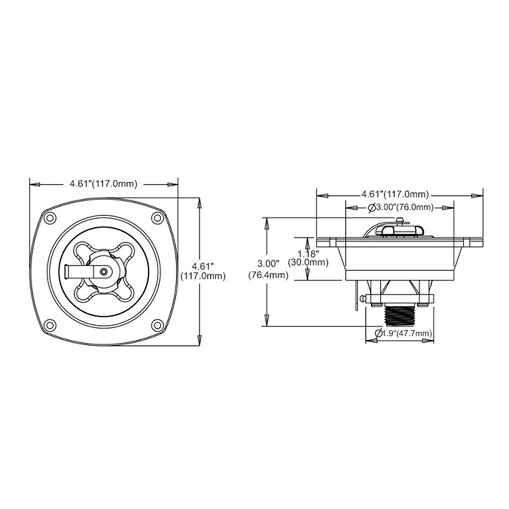 RV Valve Plastic Rotating Round Lock Professional Water Tank Cover Waterproof Filter Fill Inlet for Boat Marine Trailer