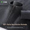 Shanshan Men's Machine Washable 100% Wool Mock Neck Sweater
