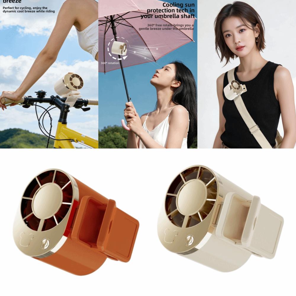 360° Rotatable Clamp Mini Fan 3-Speed Handheld Fan Portable Waist Clip Fan For Bike Umbrella