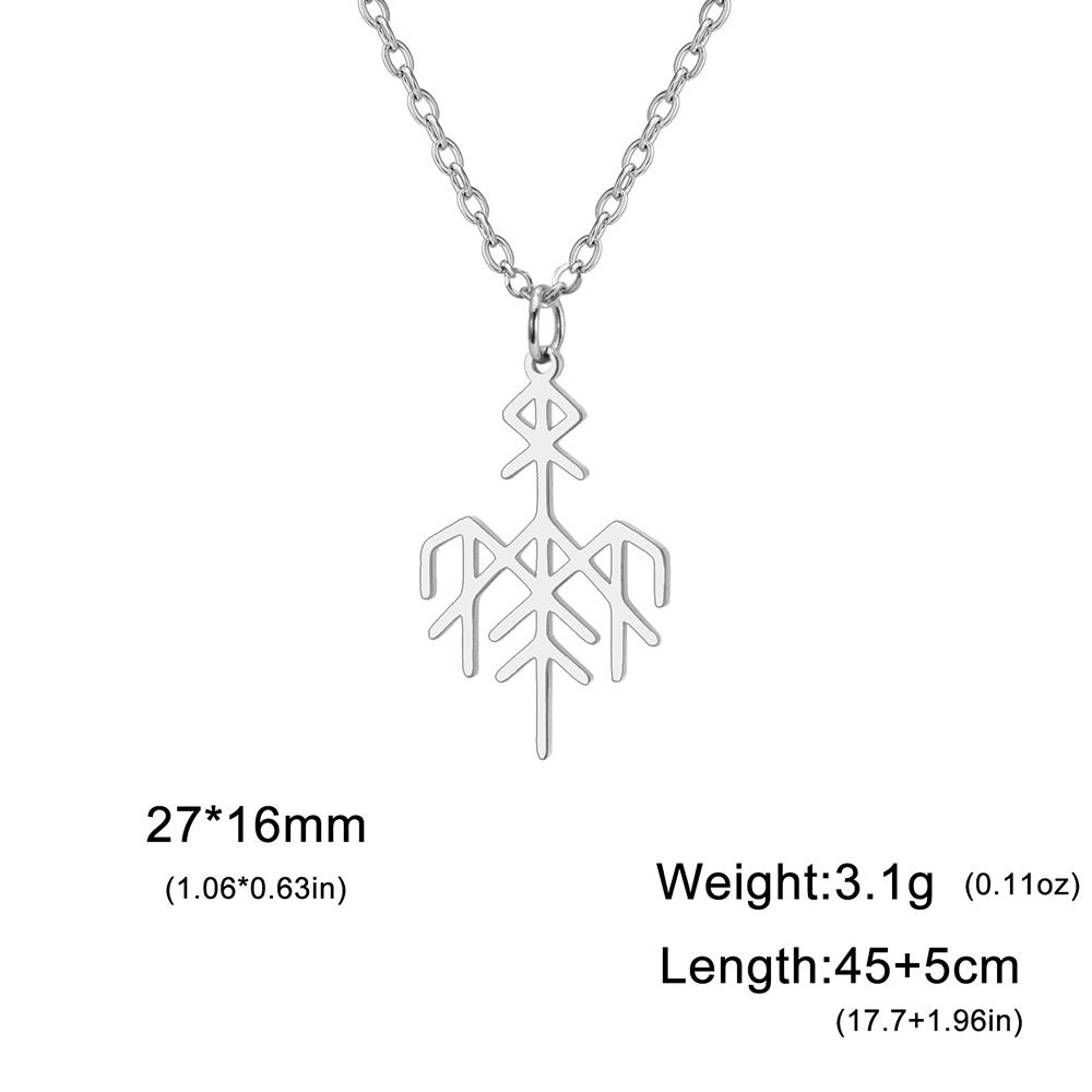 Ожерелье с рунами викингов Wardruna Старший Футарк Нордический амулет защиты Ювелирное изделие из нержавеющей стали Подвеска