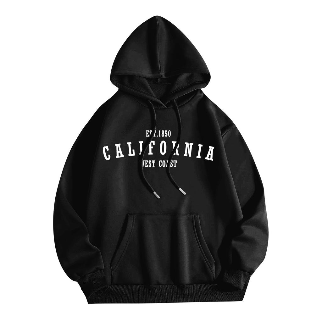 Women Fashion O Neck Long Sleeve Printed Top Hoodie Sweatshirt