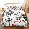 Комплект пододеяльников King Comfortable с цифровой печатью Розовая Любовь Эйфелева башня Роскошный комплект постельного белья 28*28 Включая (Пододеяльник+наволочка