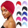 Headwrap Sleep Caps Chemotherapy Hat Pure Color Turban Cotton Hat Bandana Kids National Wind