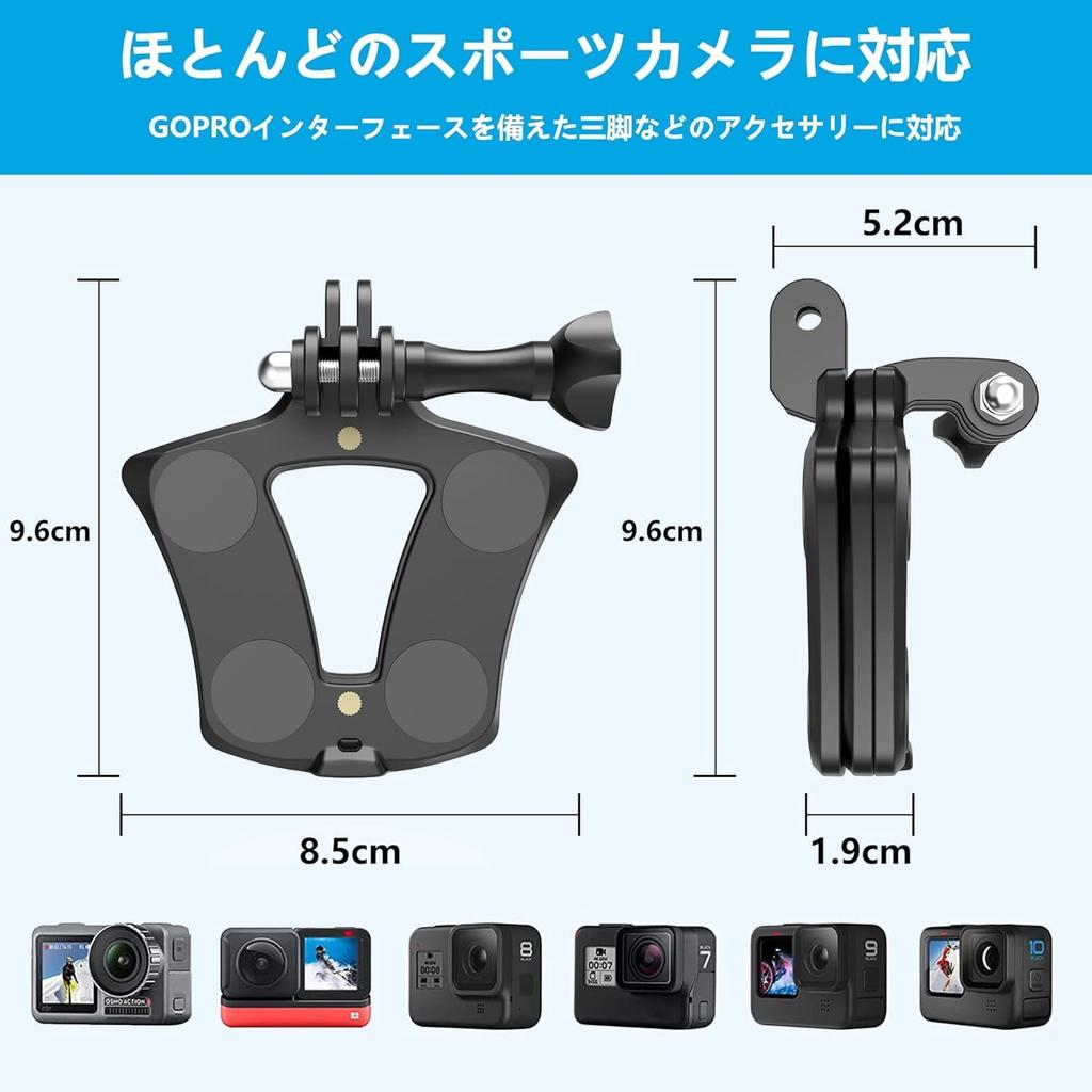 ActyGo Magnetic Mount for Quick Compatible with Smartphones and Other Action Compatible with Media Mod GoPro, Release, Cameras,