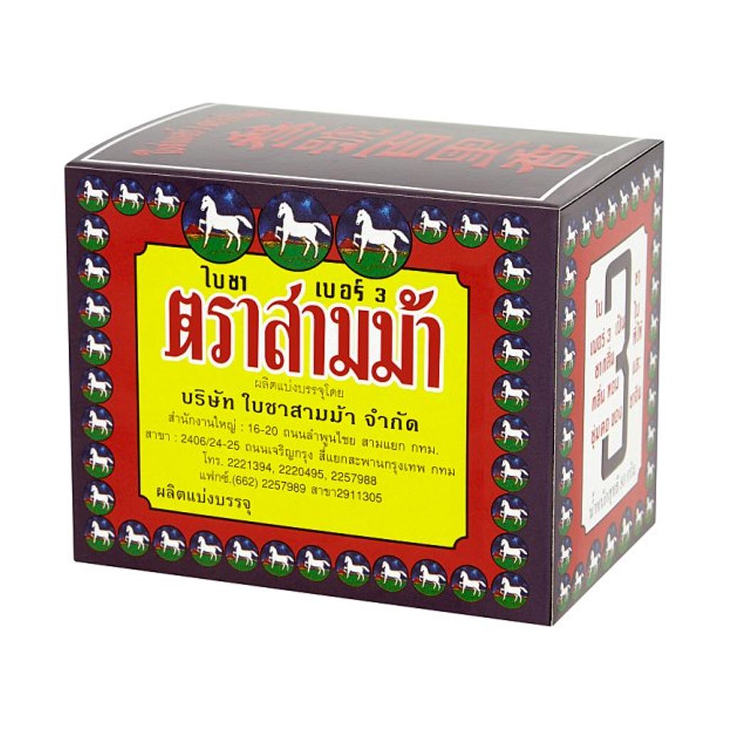 THREE HORSES Brand Tea Leaves No. 3 Size 80 G.