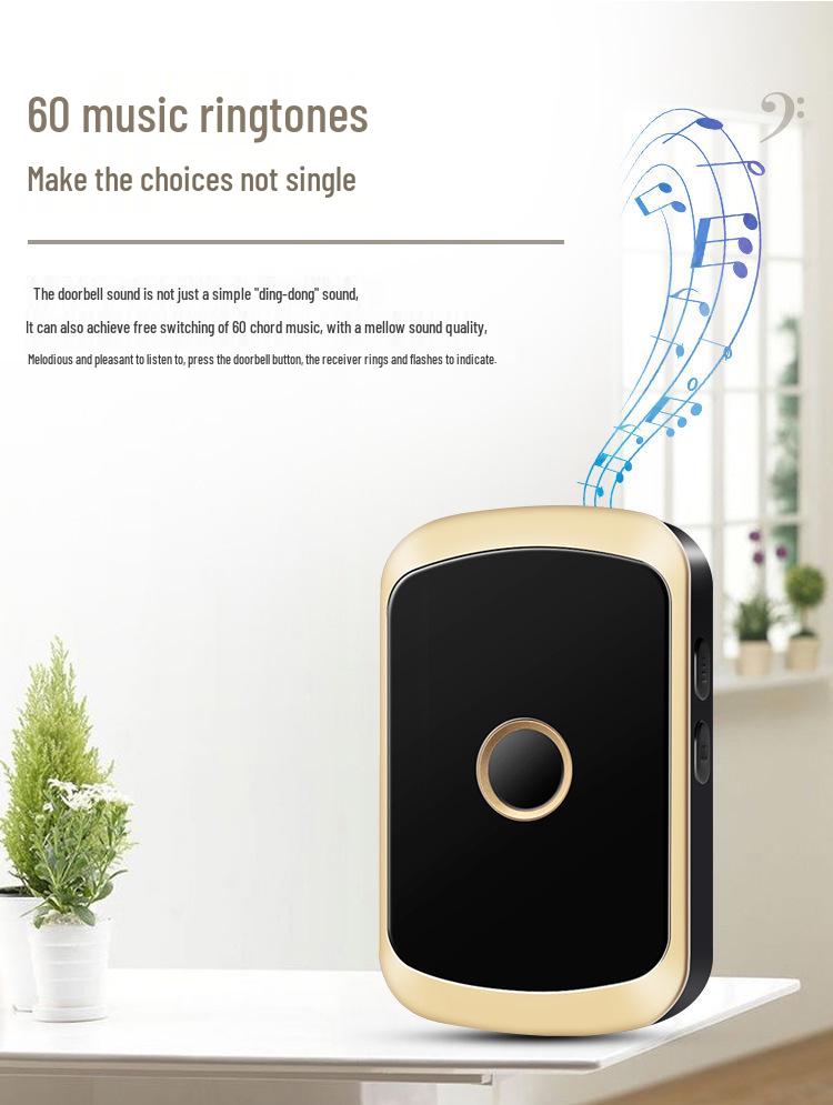Wireless Waterproof Self-Powered Smart Doorbell for Long-Distance Use - Ideal for Elderly