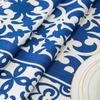 Blue and White Porcelain Patterned Rectangular Tablecloth Chinese Style Floral Table Cover Cotton Dustproof Tabletop Cover