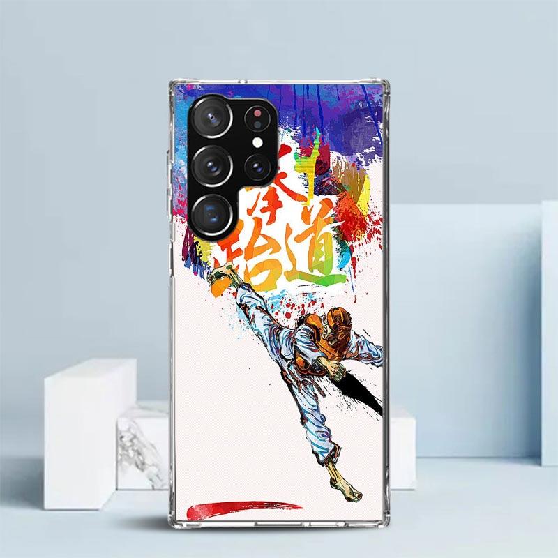 Чехол для телефона Кунгфу Тхэквондо Для Samsung Galaxy S24 S25 Edge S26 Ultra S22 S23 Plus S21 + S20 FE Мягкий ТПУ Задняя крышка Galaxy S22 S