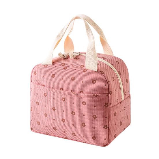 Вельветовая сумка для ланча, термосумка для ланча, изоляционный чехол, мягкая сумка-холодильник для школы, сумка-холодильник для пикника и путешествий