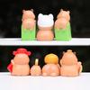 7 Pcs Capybara Miniatures Mini Capybara Figurines Resin Fortune Capybara Collectibles Statues for Car Dashboard Bookshelf Office Desk