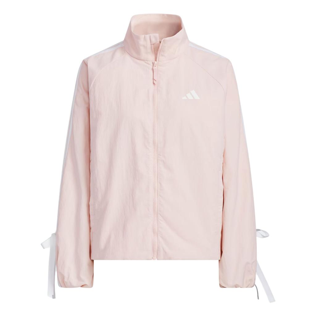 Adidas Windbreaker Woven Loose-Fit Sports Casual Long Sleeve Jacket Women Jackets Light-Pink KB0086