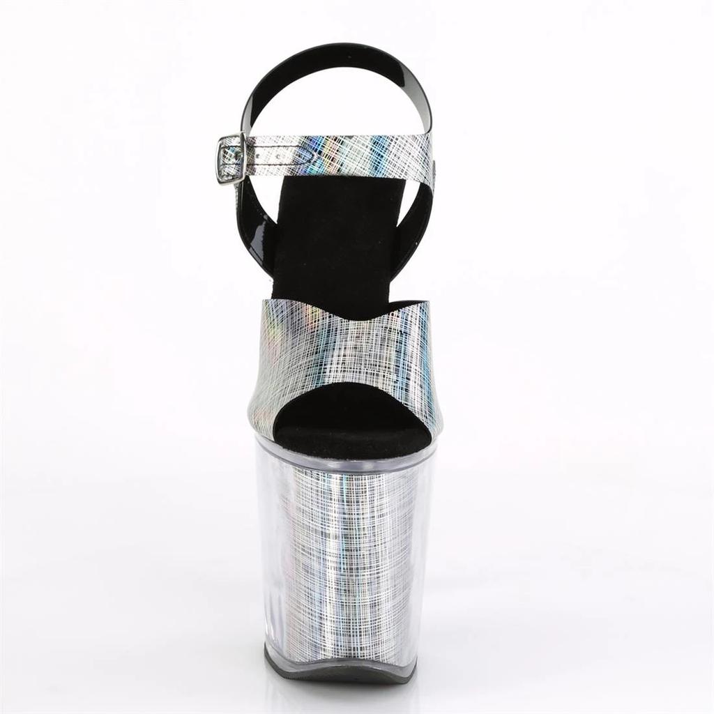 20Cm black colored scratches waterproof table high heels sandals/high heels