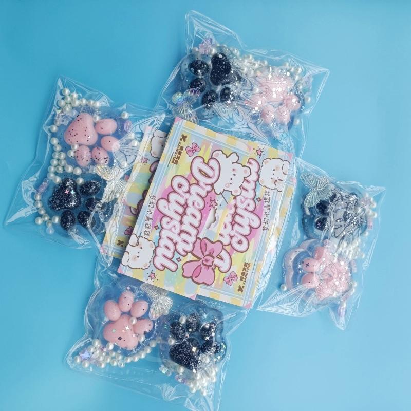 Черная розовая кошачья лапка, мини-игрушка для кошек, медленный отскок, прозрачная кубическая игрушка, блестящая игрушка для сжатия, подарок для детей