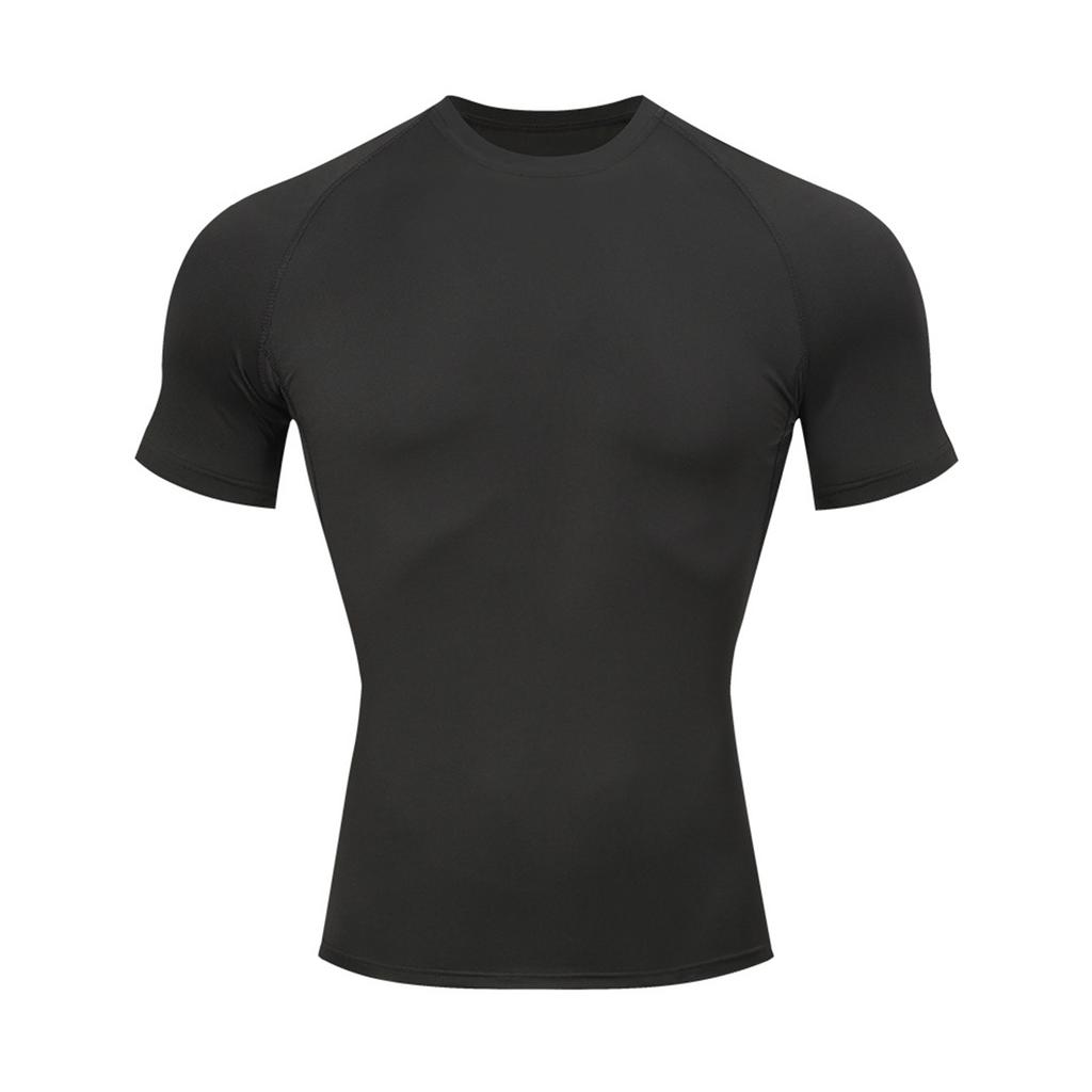 Мужская спортивная облегающая одежда, спортивные быстросохнущие футболки, мужская дышащая эластичная одежда для фитнеса с короткими рукавами