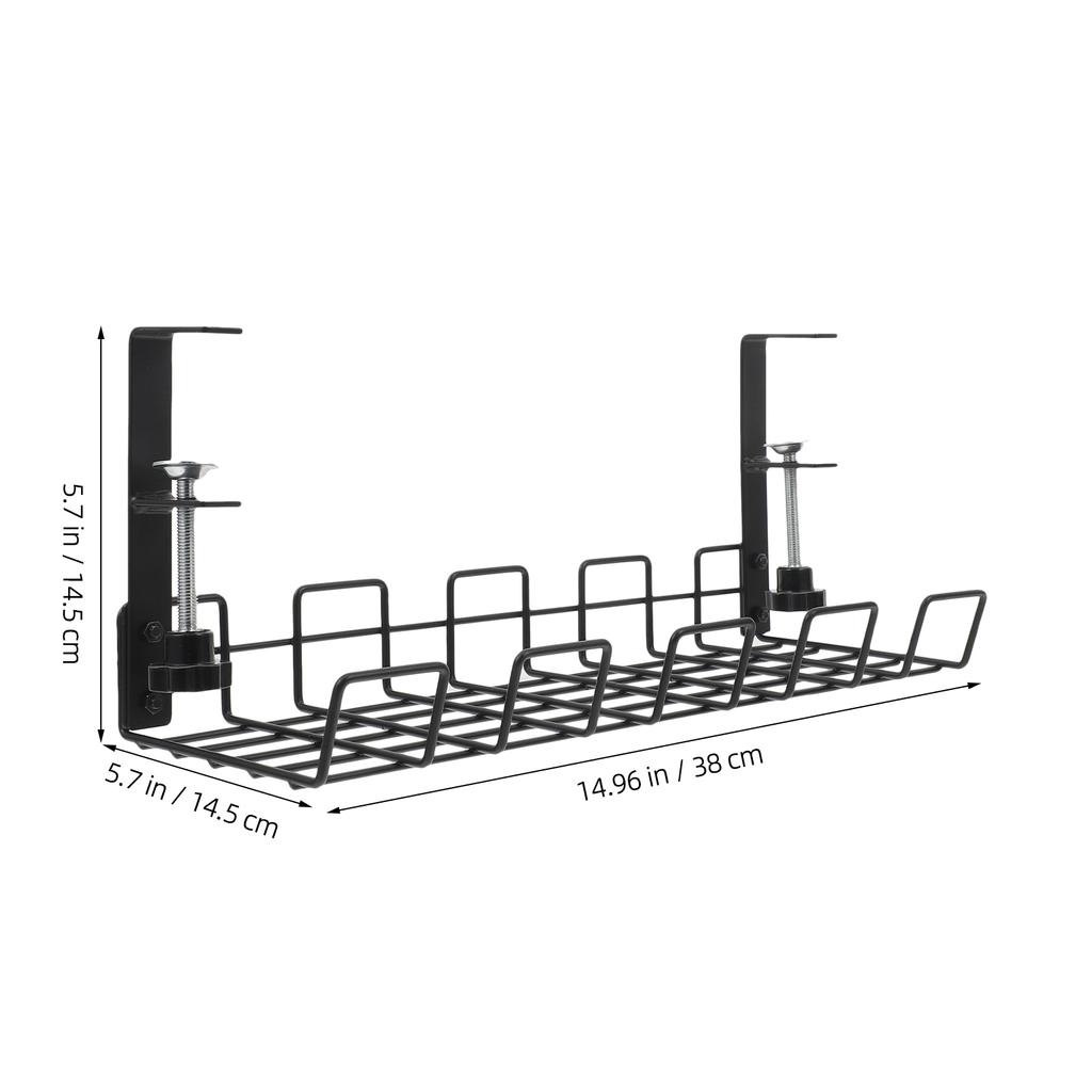 Wire Basket Shelf Under Table Storage Rack Wire Desk Cable Under Management Tray Cord Organizer Rack Wire Cable Shelf Basket