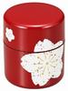 Tatsumiya HAKOYA Tea Caddy, Vermilion Cherry Blossom, 56783