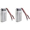 Rechargeable Lipo Battery 7.4V 1500mAh 2-Pack | Compatible with Wltoys V913 L959 L969 L202 K959 TY923 W609-8 | 70x35x22 Mm - 92g | Silver