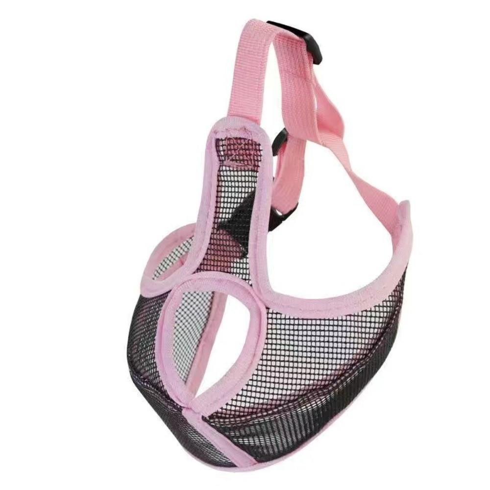 Adjustable Buckle Dog Mouth Cover Soft Mesh Bulldog Mouth Mask Pet Mouth Cover  Outdoor Activities