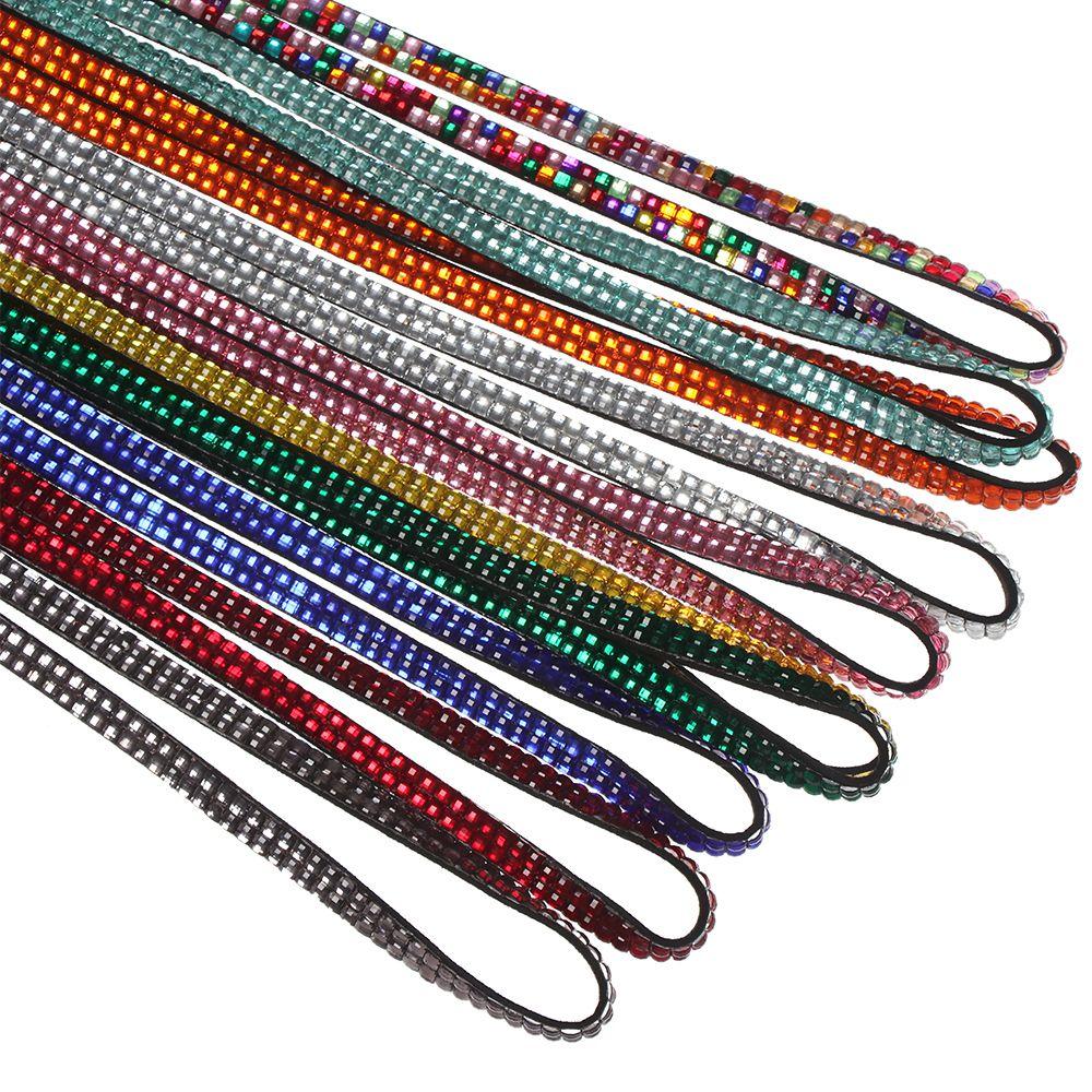 1pc Badges Crystal Retractable Rhinestone Necklace Hanging Rope Neck Strap Lanyard