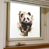 Милая панда, взбирающаяся на дерево, стеклянные окна и двери, фон для украшения, декоративные наклейки на окна