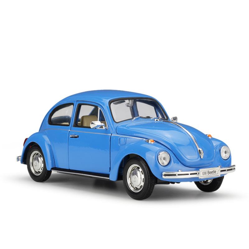 Масштаб 1/24 Welly Volkswagen Beetle, модель автомобиля из сплава, литье под давлением, металлические игрушечные автомобили, модель автомобиля, коллекция высокой имитации, детские подарки