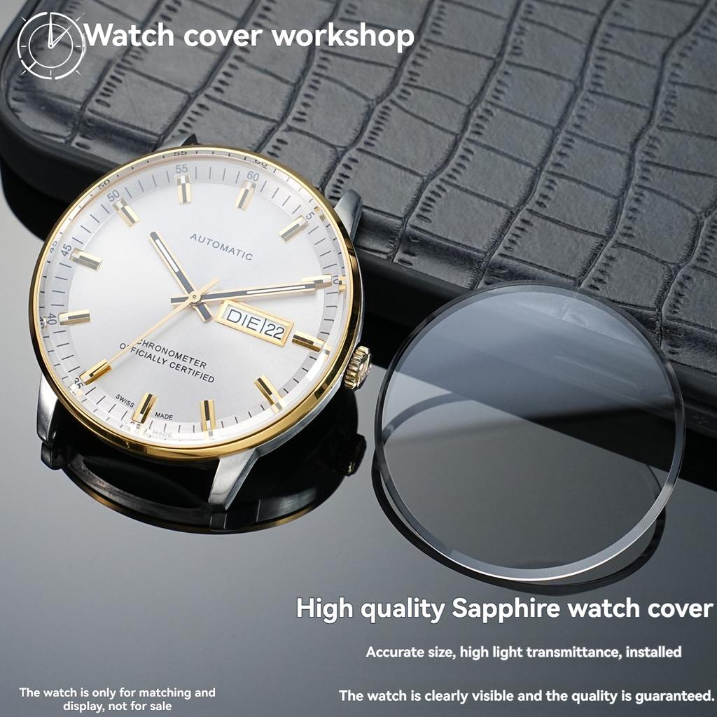 Для Mido Commander Серии M021 M021.431 Сапфировое Стекло Часовое Стекло Передняя и Задняя Крышки Часовое Стекло Устойчивая к Царапинам Маска