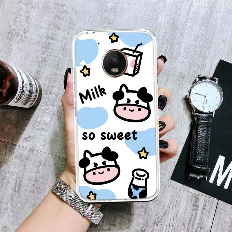 Милый чехол для телефона с изображением молочного скота и коровы в крапинку для Motorola Moto G9 G8 G7 G6 G5 E6 E5 E4 Plus Play Power One Action Macro Coque