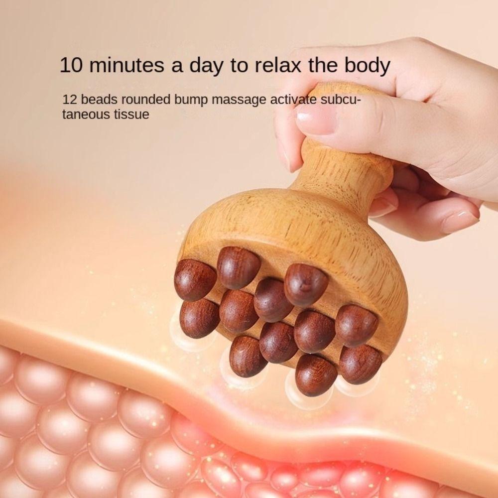 Устранение локального жира Деревянный Гриб Массажер Антицеллюлитный Акупунктурный Меридиан Щетка Женщины/Мужчины