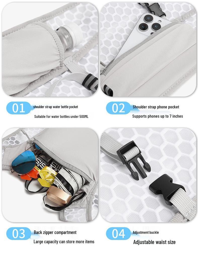 Легкий жилет для занятий спортом на открытом воздухе: Рюкзак для скалолазания, бега, велоспорта и пеших походов с карманом для телефона и держателем для бутылки с водой