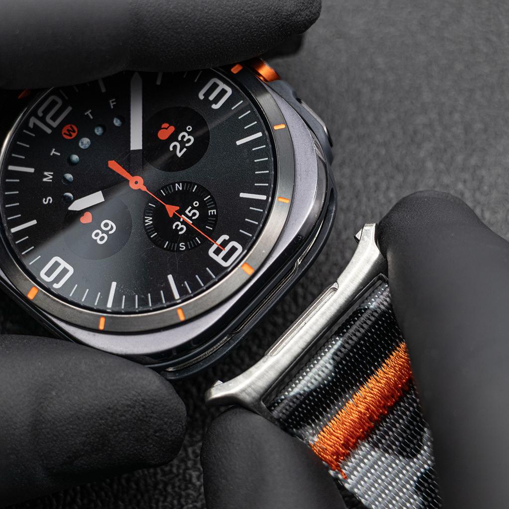 Спортивный нейлоновый ремешок для Samsung Galaxy Watch Ultra 47 мм, камуфляжный, водостойкий, мужской носимый браслет, ремешок для Galaxy Watch Ultra