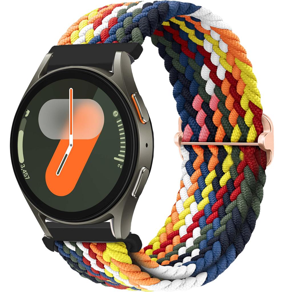 20mm Band For Samsung Galaxy Watch 7 4 6 Classic/5 pro/3/active 2 Elastic Braided Solo bracelet Huawei watch GT 2e 3 pro 4 strap