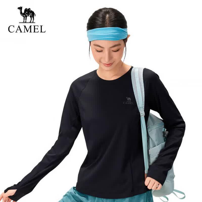 CAMEL Women's Quick-Dry Long Sleeve Round Neck T-Shirt