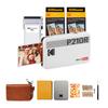 Kodak Mini 2 Retro 4-Pass Smartphone Printer/Instant Printer/Instax Printer (5.3 X 8.6 Cm) + 8-Printer + 30-Print Accessory Bundle, White