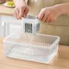 Refrigerator Storage Box 6 Grid Food Vegetable Fruit Storage Box Fridge Organizer Drain Basket Meat Onion Ginger Clear Crisper