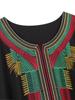 EDOLYNSA Colorful Embroidered Black Women Robe Kaftan Bohemian Long Dress Relaxed Vacation House Dress Swimsuit Cover-up Q1660