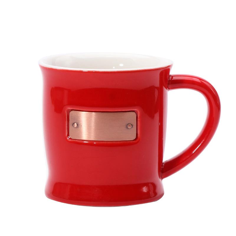 Керамическая кружка с медной инкрустацией Офисная чашка для воды Кофейная чашка Праздничные подарки