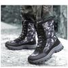 Женские зимние бархатные зимние ботинки, повседневные замшевые, на шнуровке, теплые, высокие, хлопковые, большие, с толстой подошвой, камуфляжные ботинки
