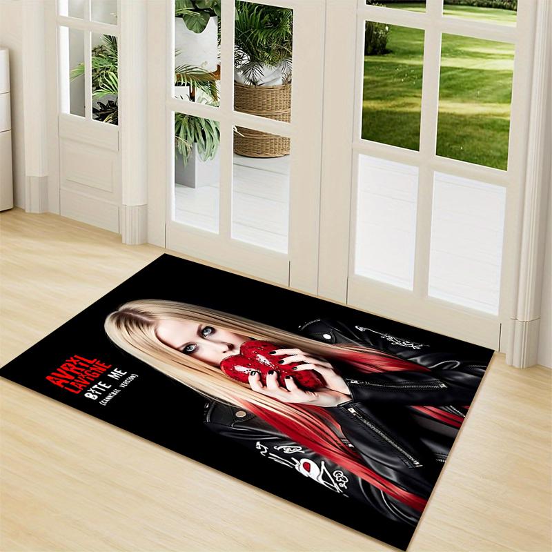 Avril Lavigne'S Gothic Romance Carpet Rug Soft Washable Anti Slip Home Living Room Sofa Mats Personalized Christmas Rug