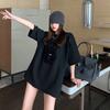Женская летняя универсальная свободная футболка с круглым вырезом и короткими рукавами с вышивкой