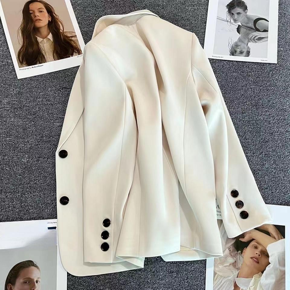 Новые модные офисные женские куртки больших размеров для женщин, темпераментные женские пиджаки, осенний повседневный пиджак с длинными рукавами, пальто