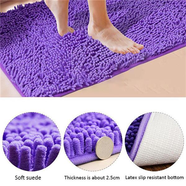 Thicken Chenille Bath Mat Non-slip Bathroom Rugs Door Absorbent Pad Mat Shaggy Mats Rug for Entrance Sofa Pet Carpet
