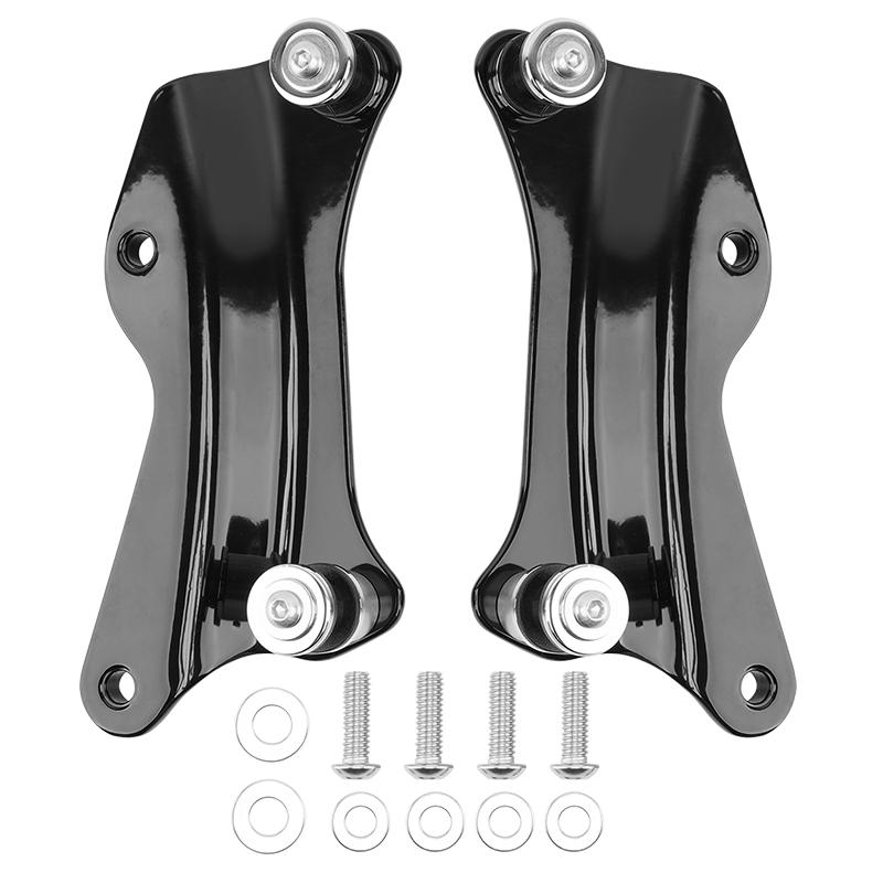 Black Motorcycle 4 Point Docking Hardware Kit For Harley Street Glide Road Glide Road King FLHX FLH/T FLHR 14-20 21 22 23 24 25