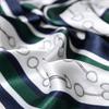 Hengyuanxiang Double-Layer Navy Silk Scarf