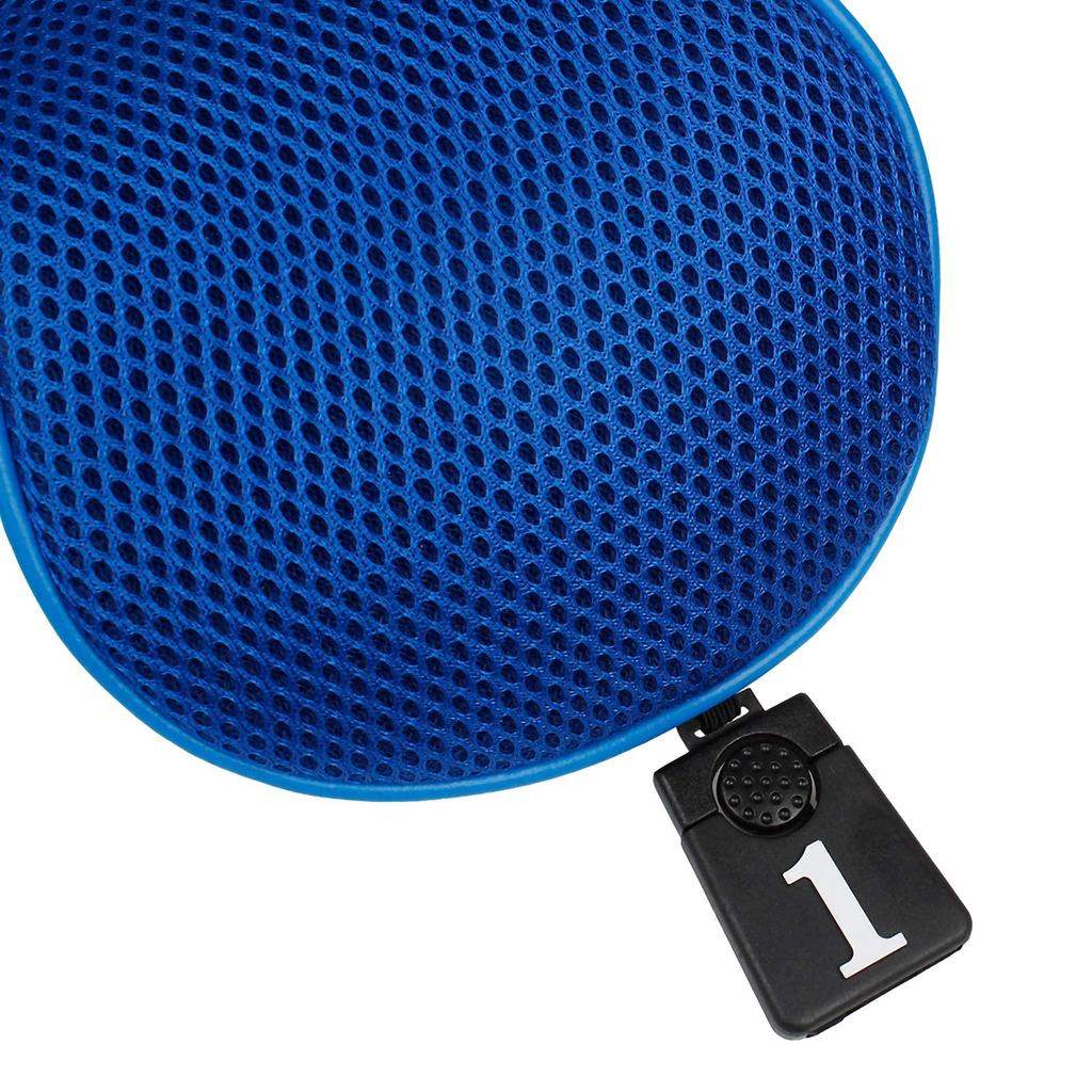 Andux Golf Wood Driver Head Cover with Replaceable Number Tag, Set of 3 (BlackBlue)