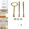 Cake Plate Stand Handle Hardware Rod Metal Dessert Holder 3 Tiers Cupcake Tray