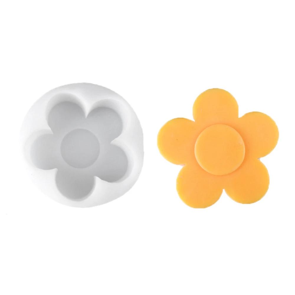 Мультяшные цветы, шоколад, силиконовые формы, простые формы для мусса, печенья, украшения для торта на день рождения, свечи, мыло, подарок на день святого Валентина