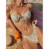 Two Piece Suit Bikinis Women Swimsuit Push Up Bathing Suit Sexy Bikinis Sets Swimwear Print Beachwear Solid Biquinis